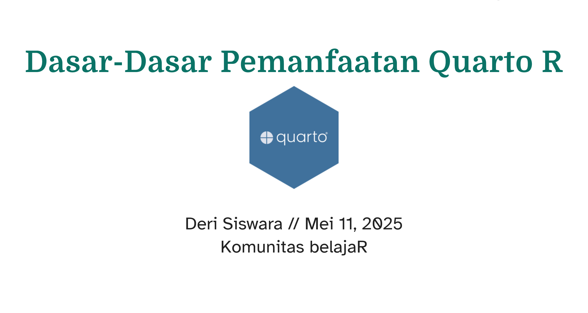 Pengantar Quarto